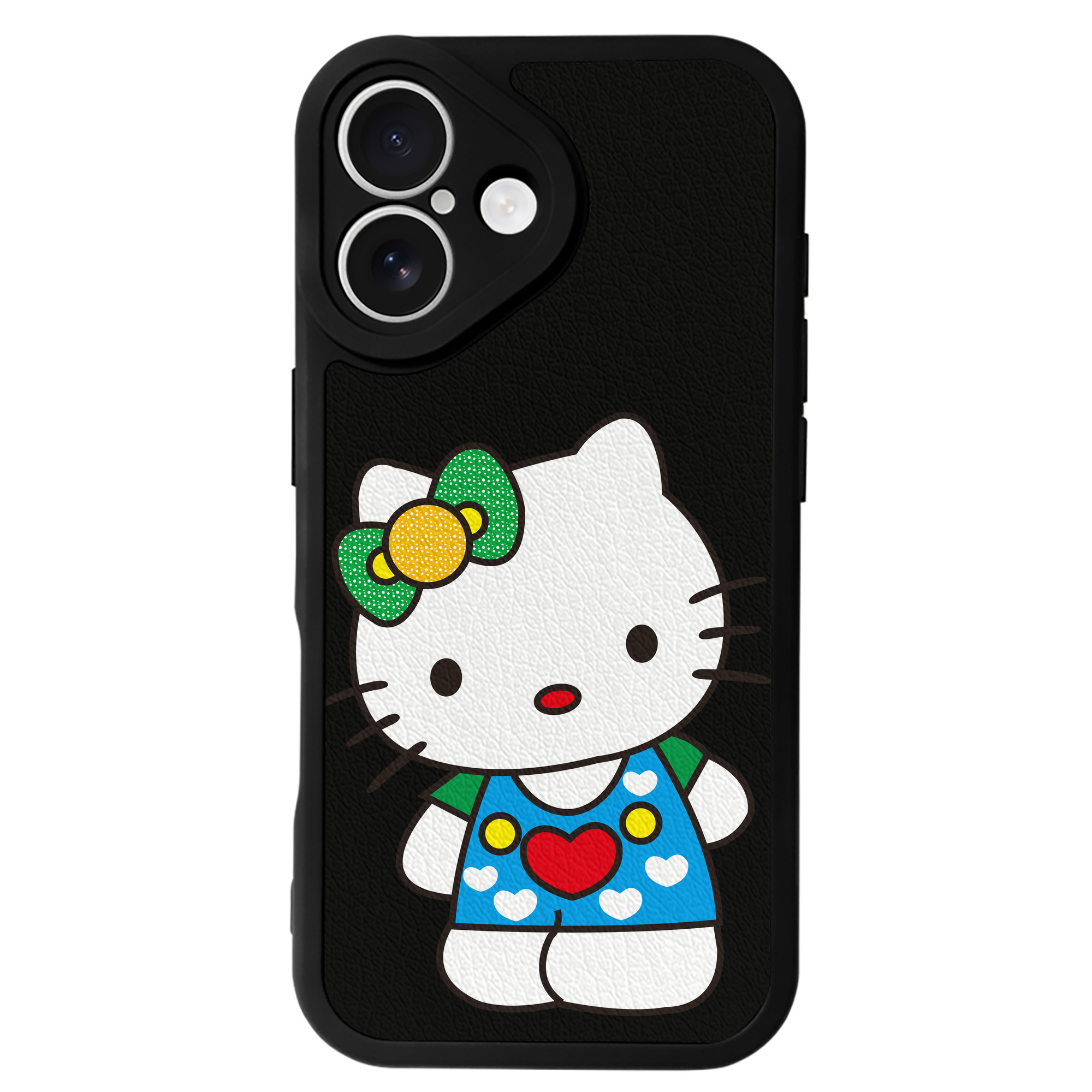 （画像用） Hello Kitty ハローキティ 【iPhone 16シリーズ対応】シリコンスマホケース（レザー調） 材質：シリコン